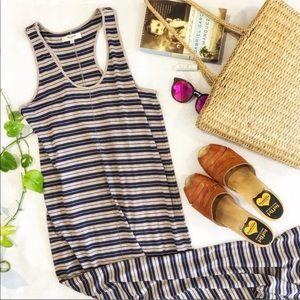 Madewell Striped Maxi Dress XS